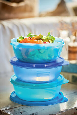 Tupperware Space Saver Bowl 600ml Behälter zum aufbewahren von Speisen im Kühlschrank
