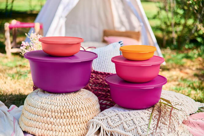 Tupperware Aloha Bowl 7.5L schöne bunte Schüsseln mit frischen Farben für gute Laune
